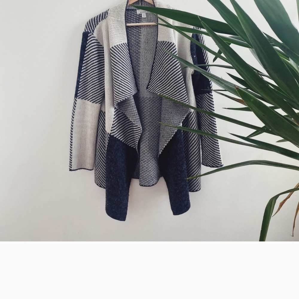 Allison Joy Navy and Cream Cardigan